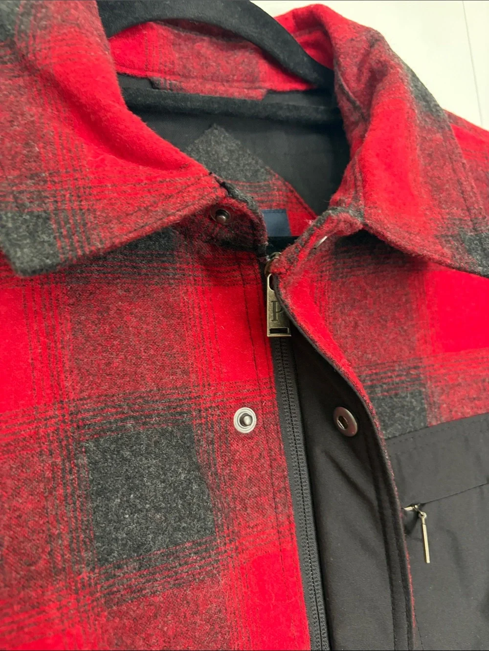 Pendleton Conway Mount Hood Red & Black Buffalo Check Plaid Jacket L NWOT